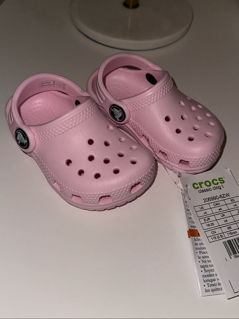 CROCS Kids' Classic Clog in Light Pink